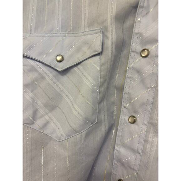 Vintage Wrangler Cowboy Cut Pearl Snaps Button Down Shirt 90s - Picture 3 of 7